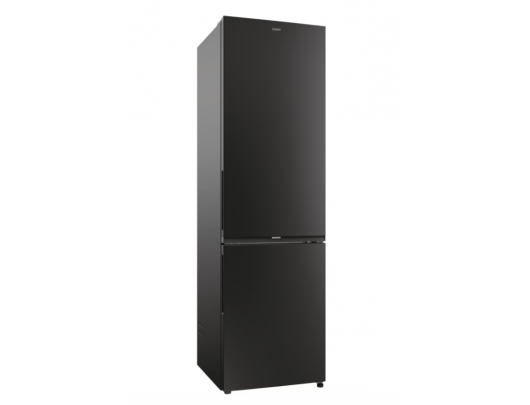 Šaldytuvas Candy CNCQ2T620EB Refrigerator, E, Free standing, Combi, Height 205 cm, Fridge net 289 L, Freezer net 120 L, Black