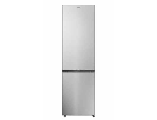 Šaldytuvas Candy CNCQ2T620EX Refrigerator, E, Free standing, Combi, Height 205 cm, Fridge net 289 L, Freezer net 120 L, Stainless Steel