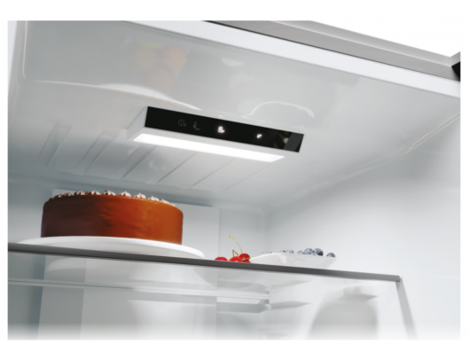 Šaldytuvas Candy CNCQ2T620EX Refrigerator, E, Free standing, Combi, Height 205 cm, Fridge net 289 L, Freezer net 120 L, Stainless Steel