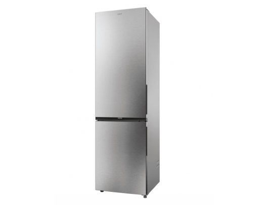 Šaldytuvas Candy CNCQ2T620EX Refrigerator, E, Free standing, Combi, Height 205 cm, Fridge net 289 L, Freezer net 120 L, Stainless Steel