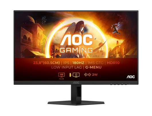 Monitorius AOC Gaming | 24G4XE | 24 in | Fast IPS | Full HD (1080p) 1920x1080 at 180 Hz | 300 cd/m² | 2xHDMI, DisplayPort | Tilt | Speaker(s)