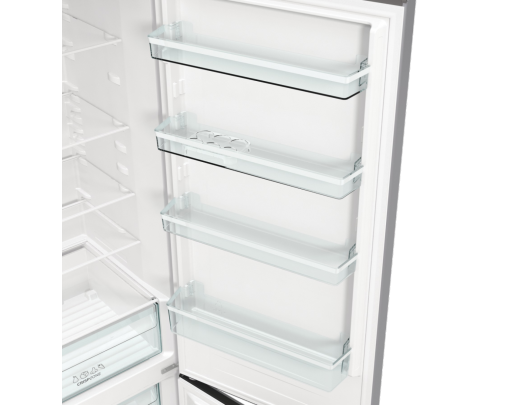 Šaldytuvas Gorenje NRK6202ES4 Refrigerator, E, Free standing, Combi, Height 200 cm, Net Fridge 235 L, Net Freezer 96 L, Grey