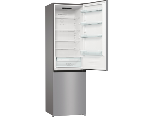 Šaldytuvas Gorenje NRK6202ES4 Refrigerator, E, Free standing, Combi, Height 200 cm, Net Fridge 235 L, Net Freezer 96 L, Grey