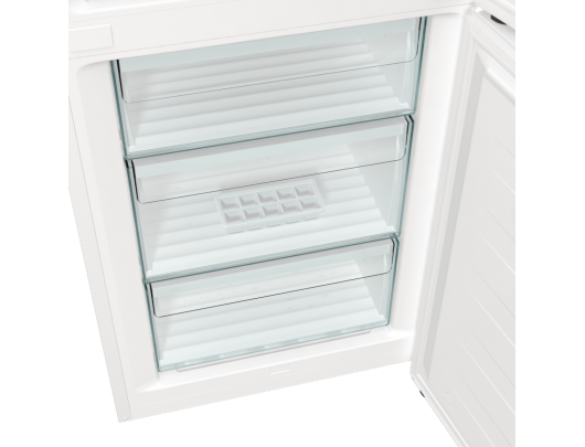 Šaldytuvas Gorenje NRK6202EW4 Refrigerator, E, Free standing, Combi, Height 200 cm, Net Fridge 235 L, Net Freezer 96 L, White