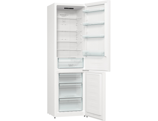 Šaldytuvas Gorenje NRK6202EW4 Refrigerator, E, Free standing, Combi, Height 200 cm, Net Fridge 235 L, Net Freezer 96 L, White