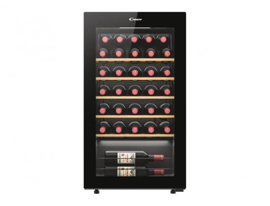 Vyno šaldytuvas Candy Wine Cooler | 438063 | Energy efficiency class G | Free standing | Bottles capacity 34 | Black