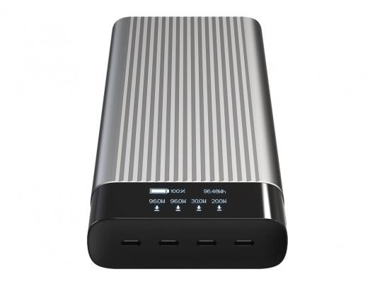 Išorinė baterija (power bank) Hyper HyperJuice 245W USB-C 100Wh su OLED ekranu