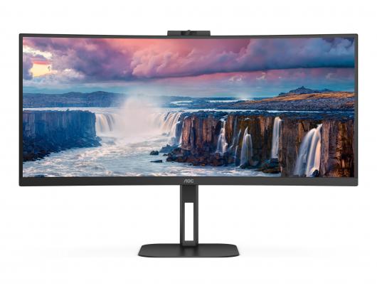 Monitorius AOC Value-line | CU34V5CW/BK | 34 in | VA | WQHD 3440x1440 at 100 Hz | 300 cd/m² | HDMI, DisplayPort, USB-C | 65 Watt | Height, swivel, til