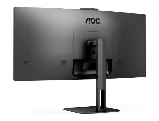 Monitorius AOC Value-line | CU34V5CW/BK | 34 in | VA | WQHD 3440x1440 at 100 Hz | 300 cd/m² | HDMI, DisplayPort, USB-C | 65 Watt | Height, swivel, til