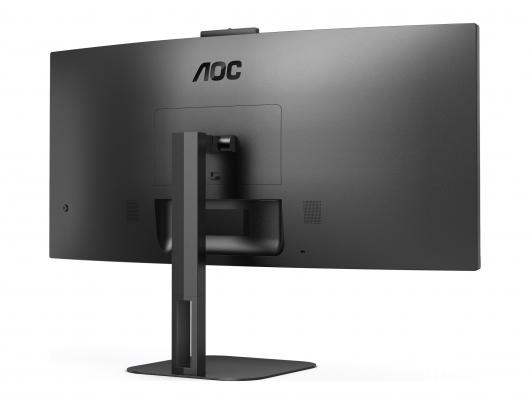 Monitorius AOC Value-line | CU34V5CW/BK | 34 in | VA | WQHD 3440x1440 at 100 Hz | 300 cd/m² | HDMI, DisplayPort, USB-C | 65 Watt | Height, swivel, til