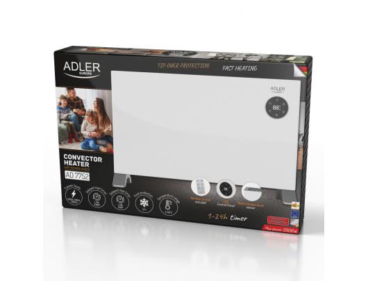 Konvekcinis šildytuvas Adler LCD su nuotolinio valdymo pultu 2000 W Balta