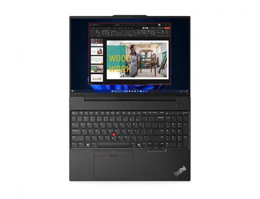 Nešiojamas kompiuteris Lenovo ThinkPad E16 Black 16" IPS WUXGA 1920x1200 pixels Anti-glare Intel Core Ultra 7 155H 16GB SO-DIMM DDR5 Solid-state driv
