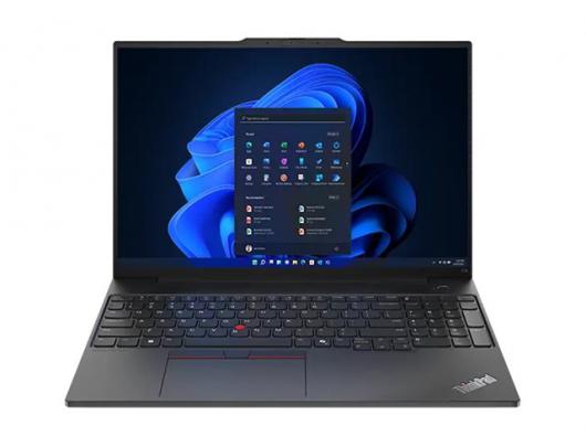 Nešiojamas kompiuteris Lenovo ThinkPad E16 Black 16" IPS WUXGA 1920x1200 pixels Anti-glare Intel Core Ultra 7 155H 16GB SO-DIMM DDR5 Solid-state driv