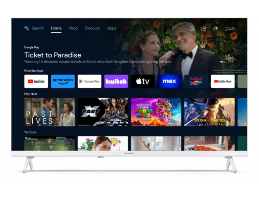 Televizorius Sharp 32FH2EW, 32", 80 cm, 720p, Android TV