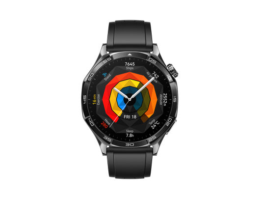 Išmanusis laikrodis Huawei Watch GT 46 mm Juodas Nerūdijantis plienas Dulkėms atsparus Vandeniui