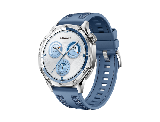 Išmanusis laikrodis Huawei Watch GT 46 mm Mėlyna Sidabrinė Nerūdijantis plienas Dulkėms atsparus Vandeniui