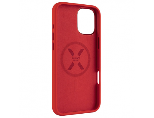 Dėklas Fixed MagFlow Apple iPhone 16 Plus Raudona