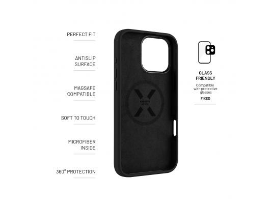 Dėklas Fixed MagFlow Apple iPhone 16 Pro Max Juoda