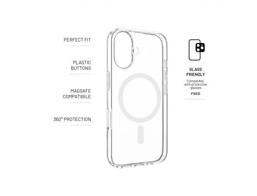 Dėklas Fixed MagPure Apple iPhone 16 Skaidri
