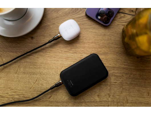 Belaidė išorinė baterija (power bank) FIXED MagZen 10000 mAh 24 pin USB-C Juoda