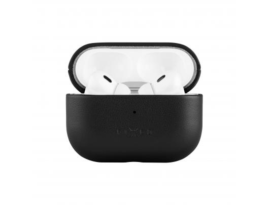 Dėklas FIXED PodsLeather Apple AirPods Pro (2nd generation) juoda