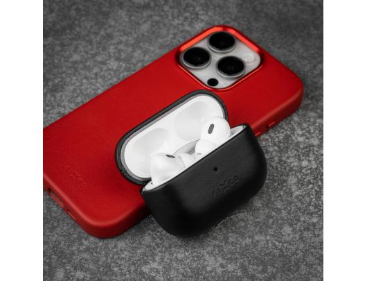 Dėklas FIXED PodsLeather Apple AirPods Pro (2nd generation) juoda