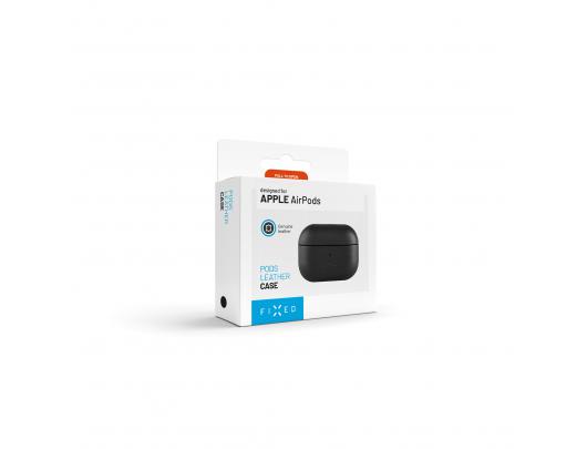 Dėklas FIXED PodsLeather Apple AirPods Pro (2nd generation) juoda