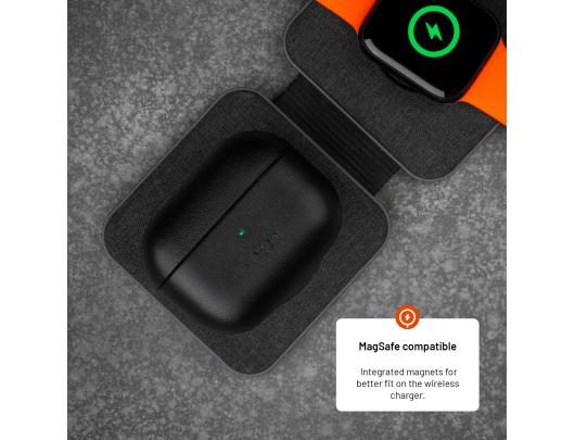 Dėklas FIXED PodsLeather Apple AirPods Pro (2nd generation) juoda