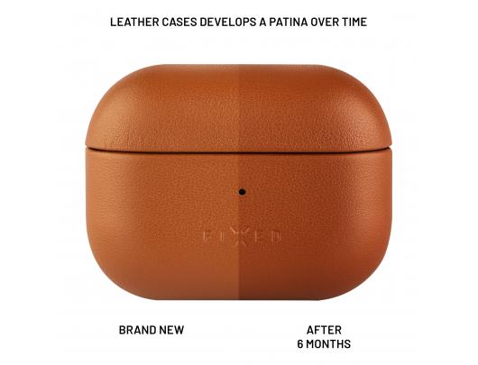 Dėklas Fixed PodsLeather Apple AirPods Pro (2nd generation) Ruda