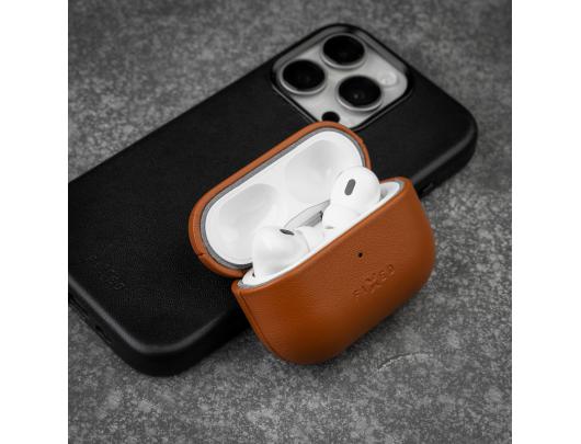 Dėklas Fixed PodsLeather Apple AirPods Pro (2nd generation) Ruda