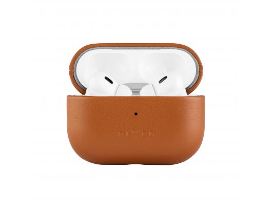 Dėklas Fixed PodsLeather Apple AirPods Pro (2nd generation) Ruda