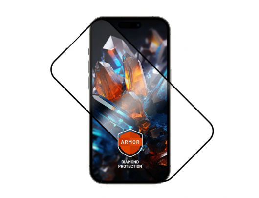 Apsauginis stiklas FIXED Armor Apple iPhone 15 Grūdintas stiklas Skaidrus Juodas