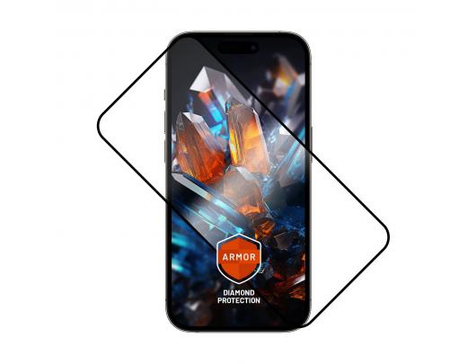 Apsauginis stiklas FIXED Armor Apple iPhone 16 Grūdintas stiklas Skaidrus Juodas