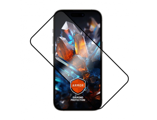 Apsauginis stiklas FIXED Armor Apple iPhone 16 Grūdintas stiklas Skaidrus Juodas