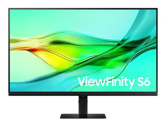 Monitorius Samsung ViewFinity S6 S32D600UAU, 32 in, IPS, QHD 2560x1440 100 Hz, HDMI, DisplayPort, USB-C, aukščio reguliavimas, pasukimas, pasvirimas, Ethernet.