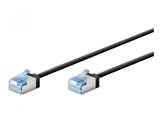 Tinklo kabelis Goobay Goobay patch cable 15 cm juoda