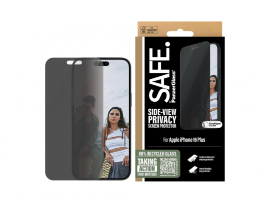 Apsauginis stiklas SAFE by PanzerGlass Apple iPhone 15 Plus 16 Plus Juoda Skaidri