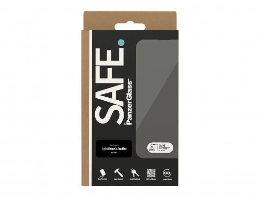Ekrano apsauga SAFE by PanzerGlass Apple iPhone 14 Pro Max Grūdintas stiklas polietileno tereftalatas (PET) Skaidrus