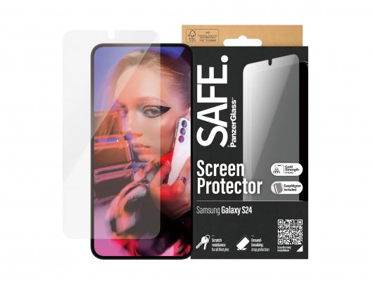 Apsauginis stiklas SAFE by PanzerGlass Samsung Galaxy S24 Grūdintas stiklas polietileno tereftalatas (PET) Skaidrus