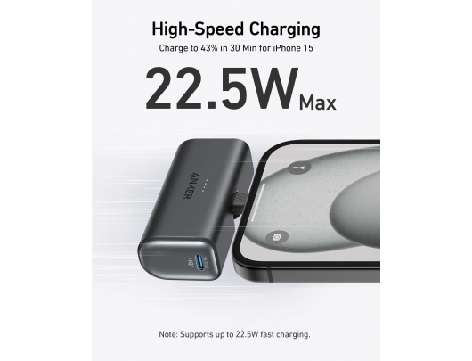 Išorinė baterija Anker Power bank 5000 mAh Juoda