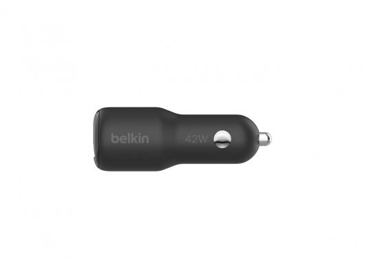 Automobilinis įkroviklis Belkin CCB005btBK 42w-30w USB-C PD PPS + 12w USB-A