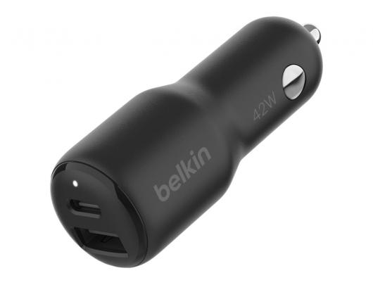 Automobilinis įkroviklis Belkin CCB005btBK 42w-30w USB-C PD PPS + 12w USB-A