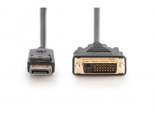 Skaitmeninis kabelis Digitus 24+1 pin DVI Male 20 pin DisplayPort Male Juodas 2 m