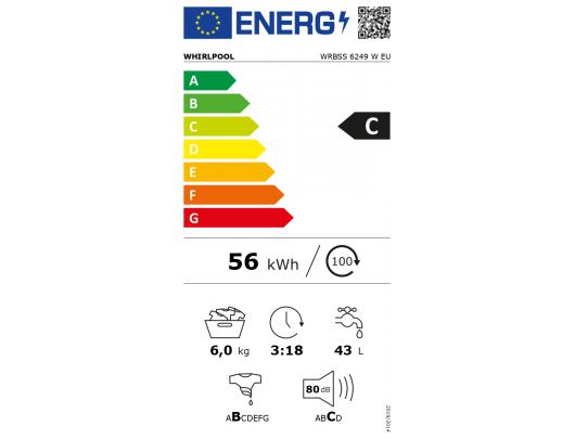 Skalbimo mašina Whirlpool WRBSS 6249 W EU Balta