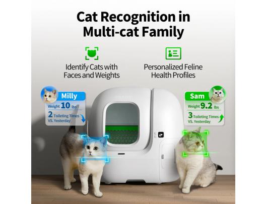 Automatinė kačių kraiko dėžė PETKIT PUROBOT MAX Pro Balta