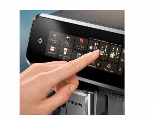Kavos aparatas Philips EP3347/90, 15 barų slėgis, integruotas pieno putų plakiklis, automatinis, 1500 W, juodas