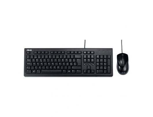 Klaviatūros ir pelės komplektas Asus U2000 Juoda