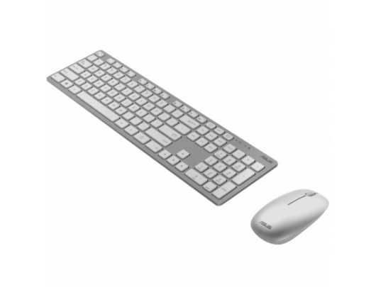 Klaviatūros ir pelės komplektas Asus W5000 Belaidis JAV Baltas
