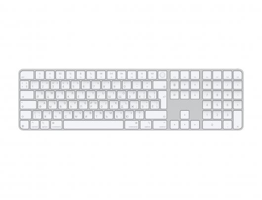 Klaviatūra Apple Magic Keyboard su Touch ID ir skaitmenine klaviatūra Balta Rusiška