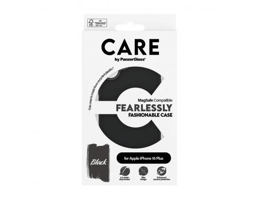 Dėklas CARE by PanzerGlass Apple iPhone 16 Plus Perdirbtas plastikas Juoda